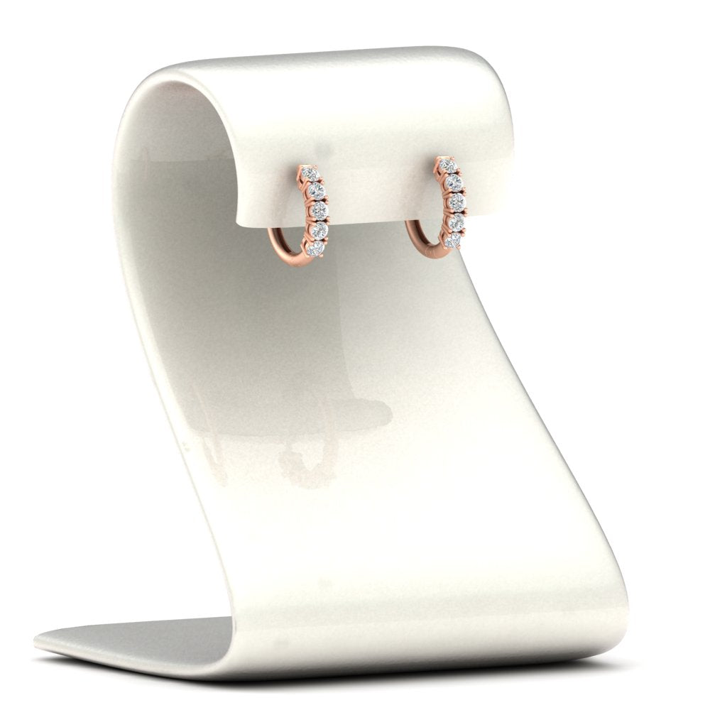Stunning 5 Stone Huggie Hoops