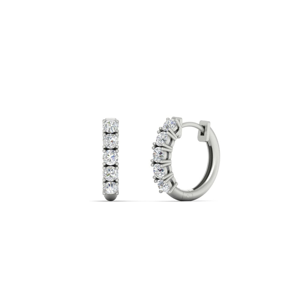 Stunning 5 Stone Huggie Hoops