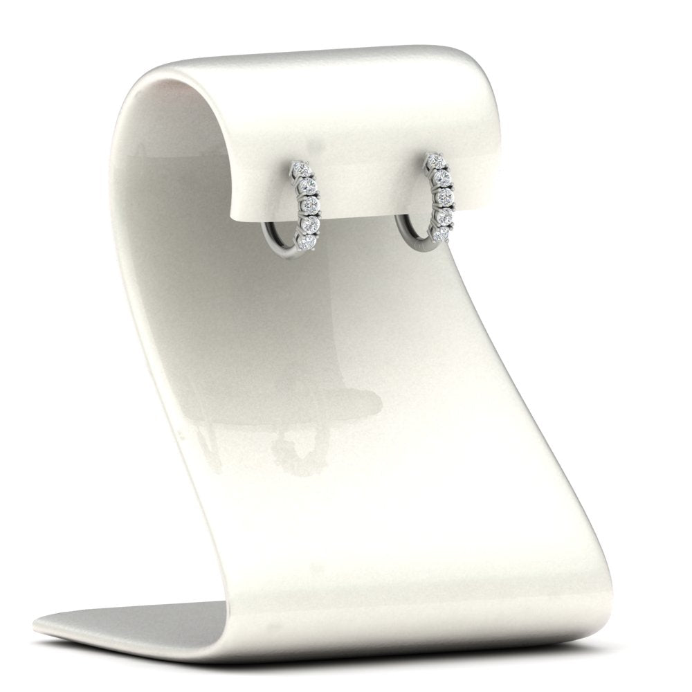 Stunning 5 Stone Huggie Hoops