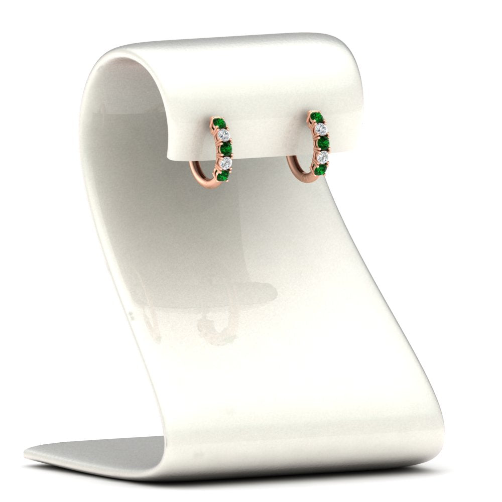 Stunning 5 Stone Huggie Hoops