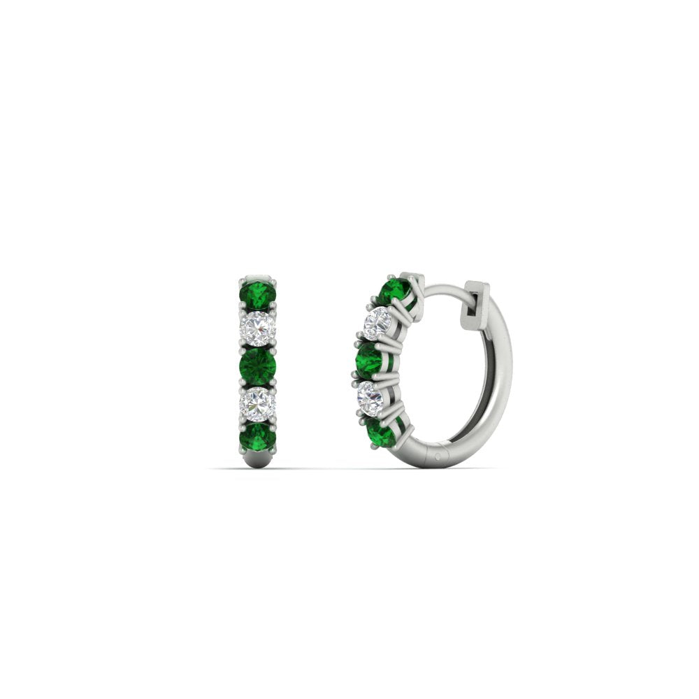 Stunning 5 Stone Huggie Hoops