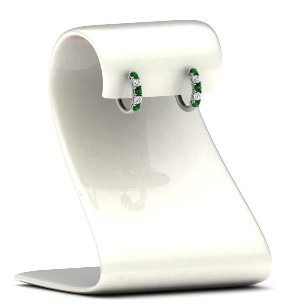Stunning 5 Stone Huggie Hoops