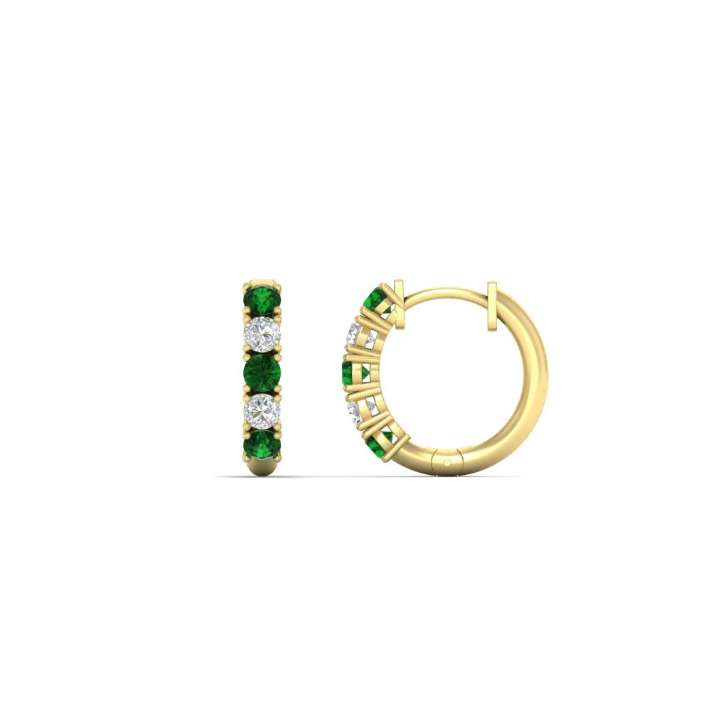 Stunning 5 Stone Huggie Hoops