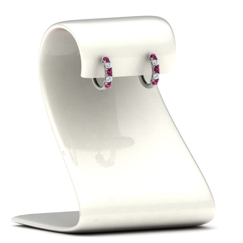 Stunning 5 Stone Huggie Hoops