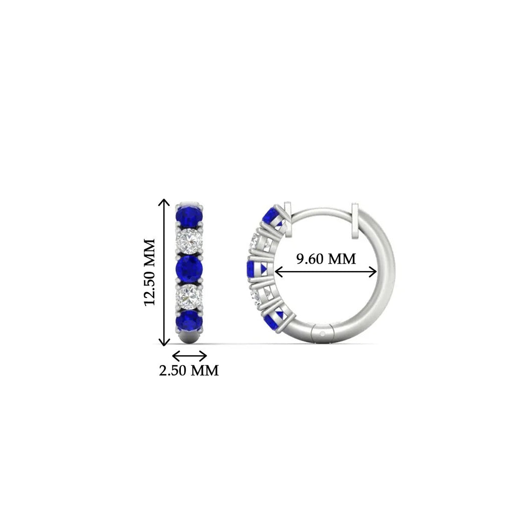 Stunning 5 Stone Huggie Hoops