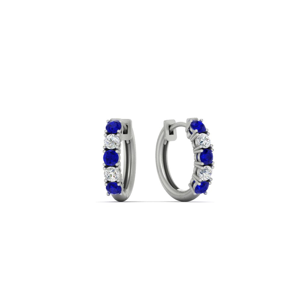 Stunning 5 Stone Huggie Hoops