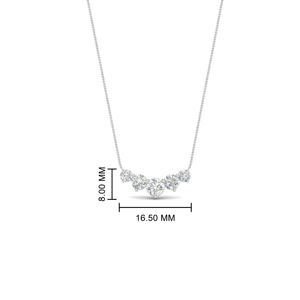 0.75 Carat Graduating Round Diamond Pendant