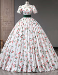 Woman long floral ball gown,printed satin evening dress