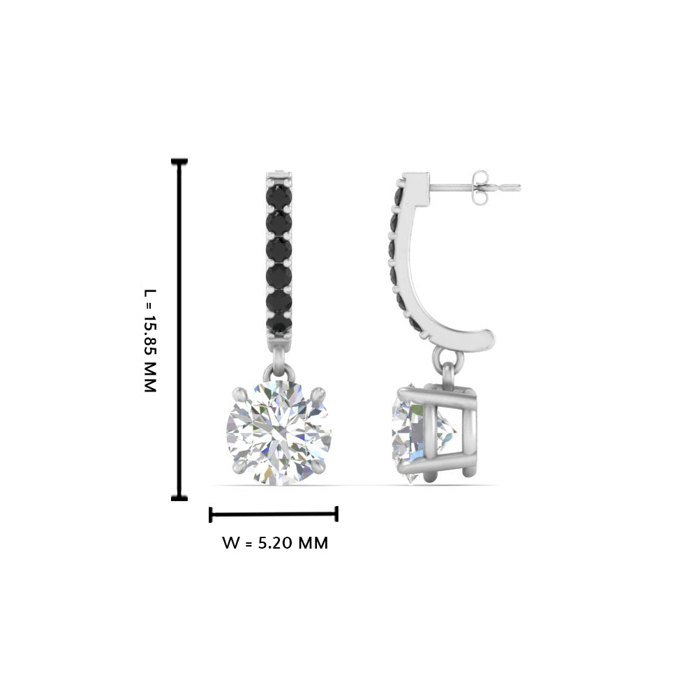 1 Carat Solitaire Halo Diamond Drop Earrings