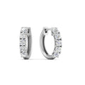 Sparkle 5 Stone Hoop Earrings