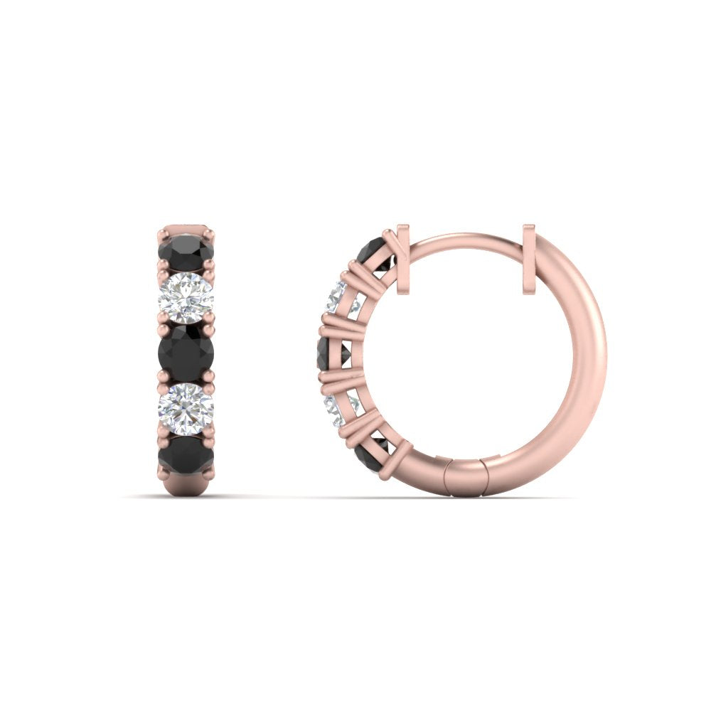 Sparkle 5 Stone Hoop Earrings