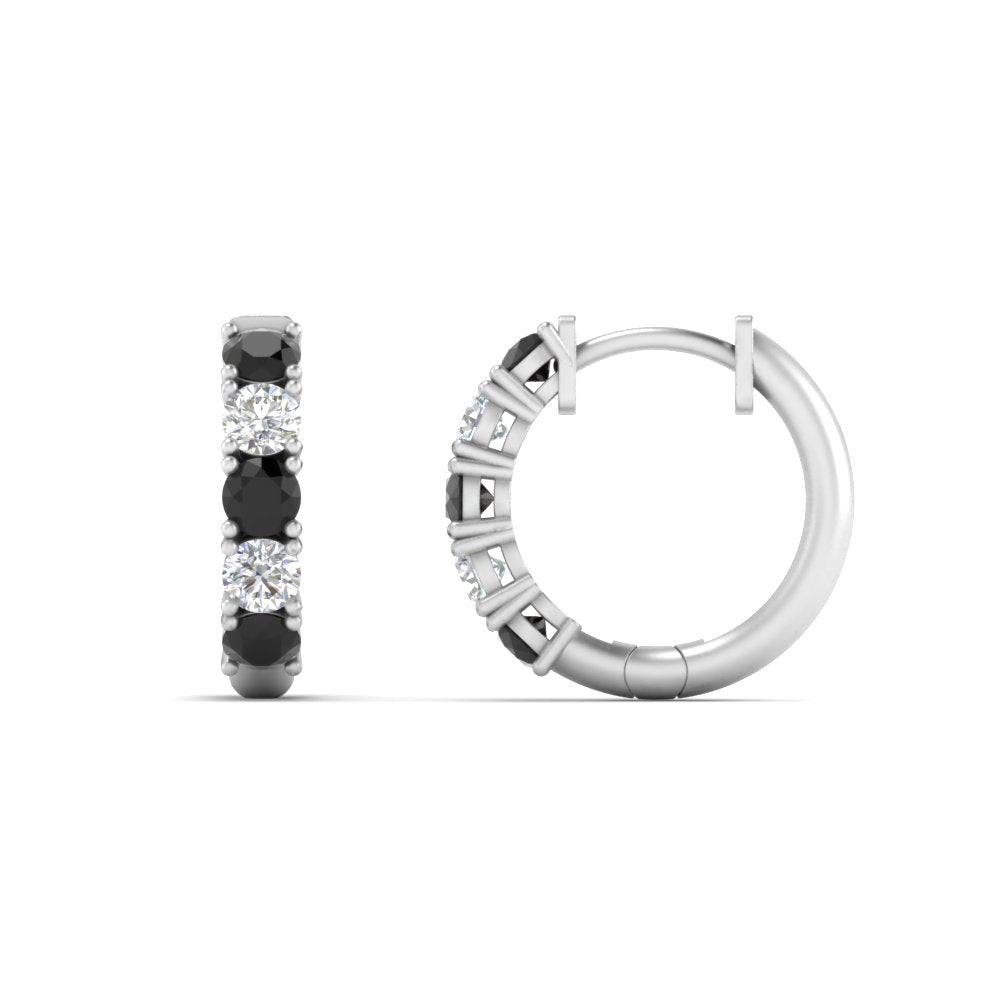 Sparkle 5 Stone Hoop Earrings