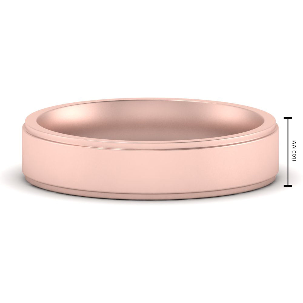 4 mm Steps Edge Comfort Fit Mens Band