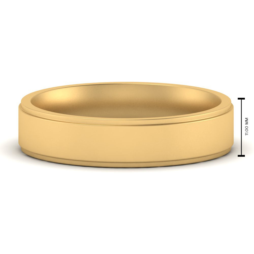 4 mm Steps Edge Comfort Fit Mens Band