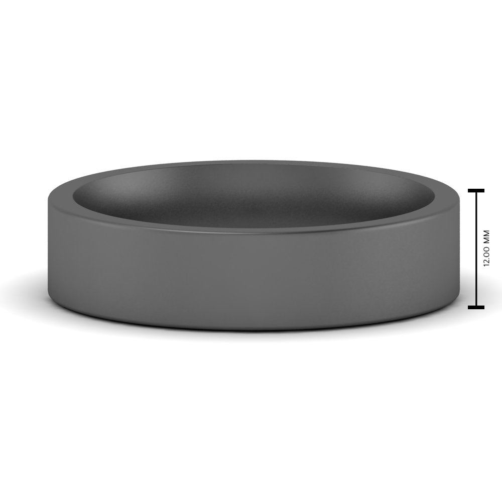 Comfort Fit Flat 4 mm Mens Wedding Band