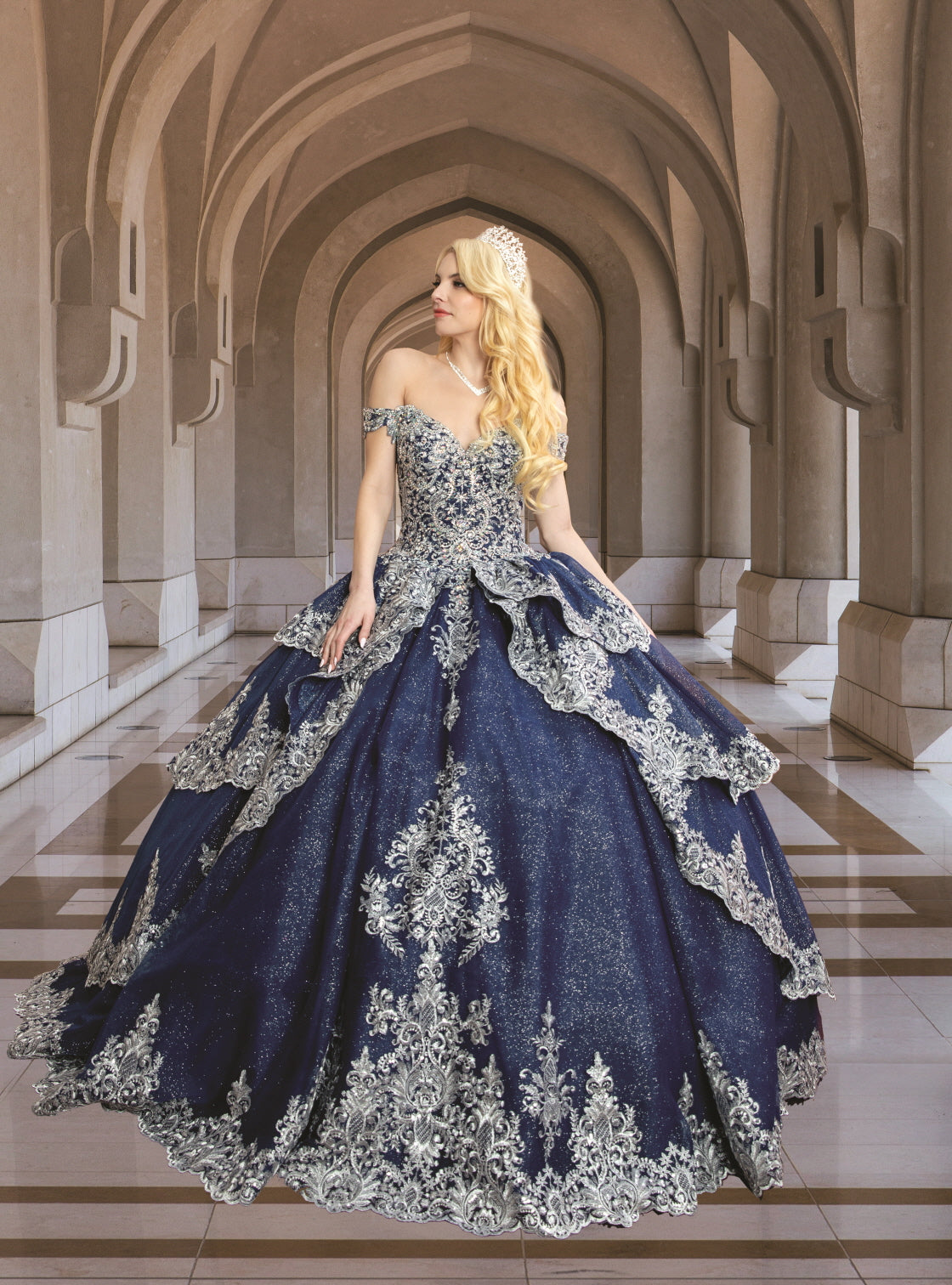(LIVE 86) Beautiful Quinceanera Dress w/ Flower Design for Special Occasions