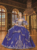 Quinceanera Ball Gown Dress ROYAL/GOLD BG/GOLD