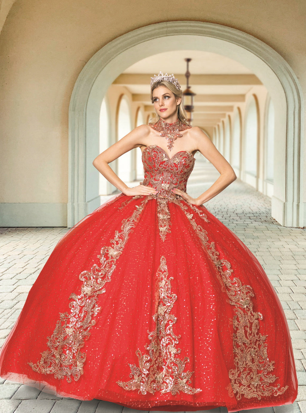 Beautiful Quinceanera Dress with Tulle and Embroidery - Elegant Red Ball Gown for Special Occasions