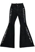 GJG Denim Midnight Rodeo Rhinestone Bell Bottom