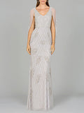 Beaded Cape Sleeve Dress