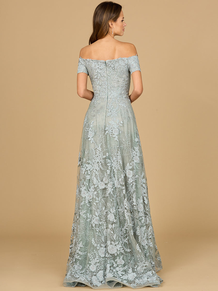 Off Shoulder A-Line Gown
