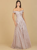 Off Shoulder Embroidered Ballgown