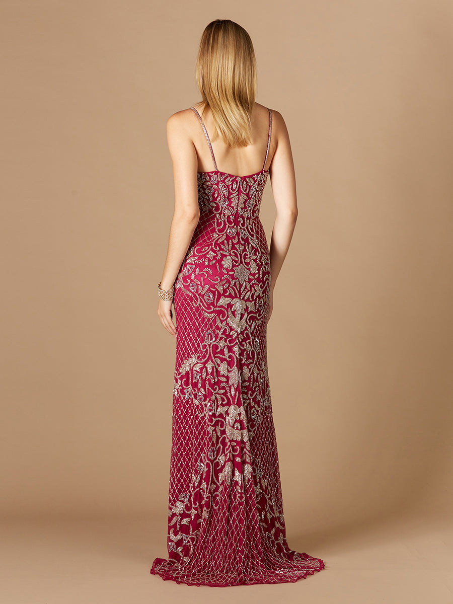 Beaded Tank Dress with Slit  - OUTLET