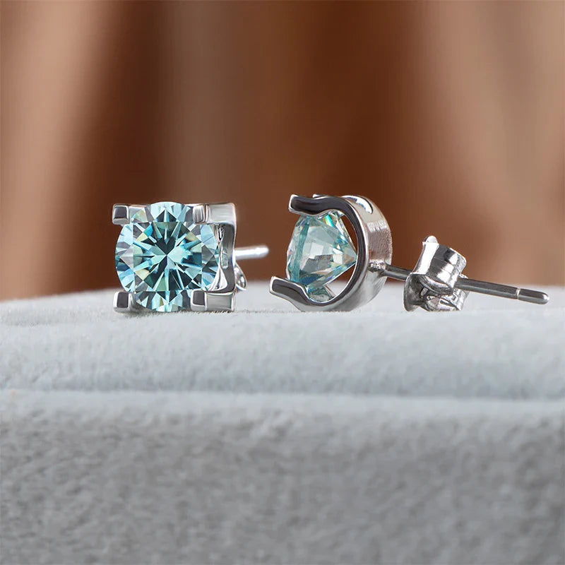 3ct D-Color Moissanite Necklace & Earrings Set Sterling Silver 925 Bridal Gift