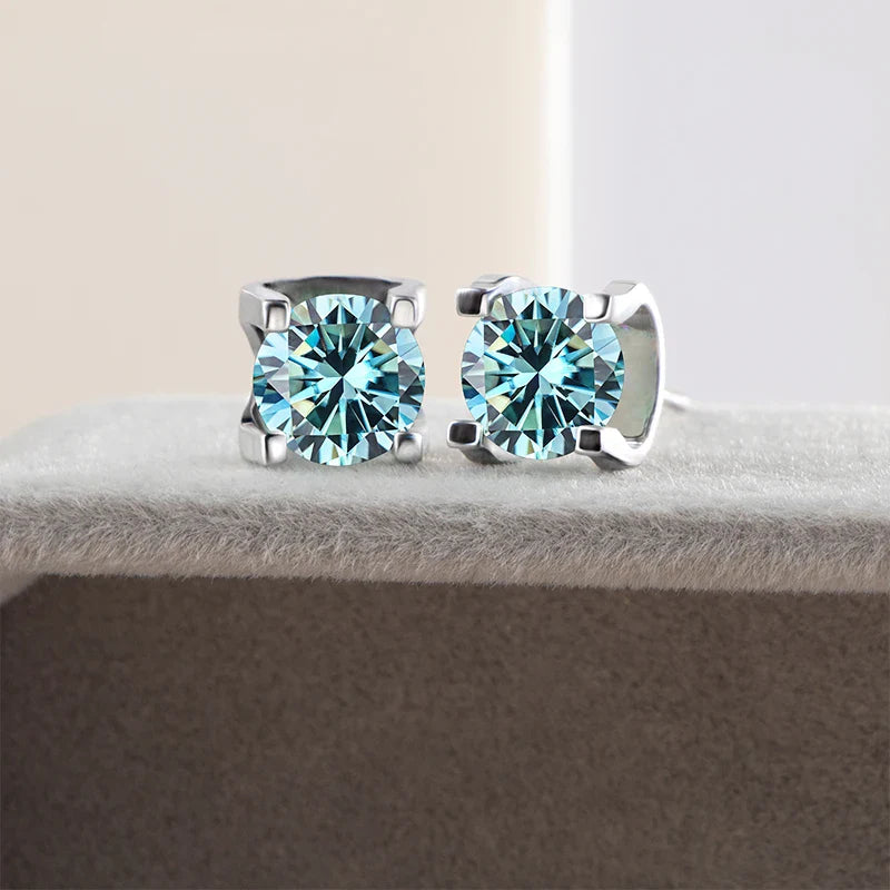 3ct D-Color Moissanite Necklace & Earrings Set Sterling Silver 925 Bridal Gift