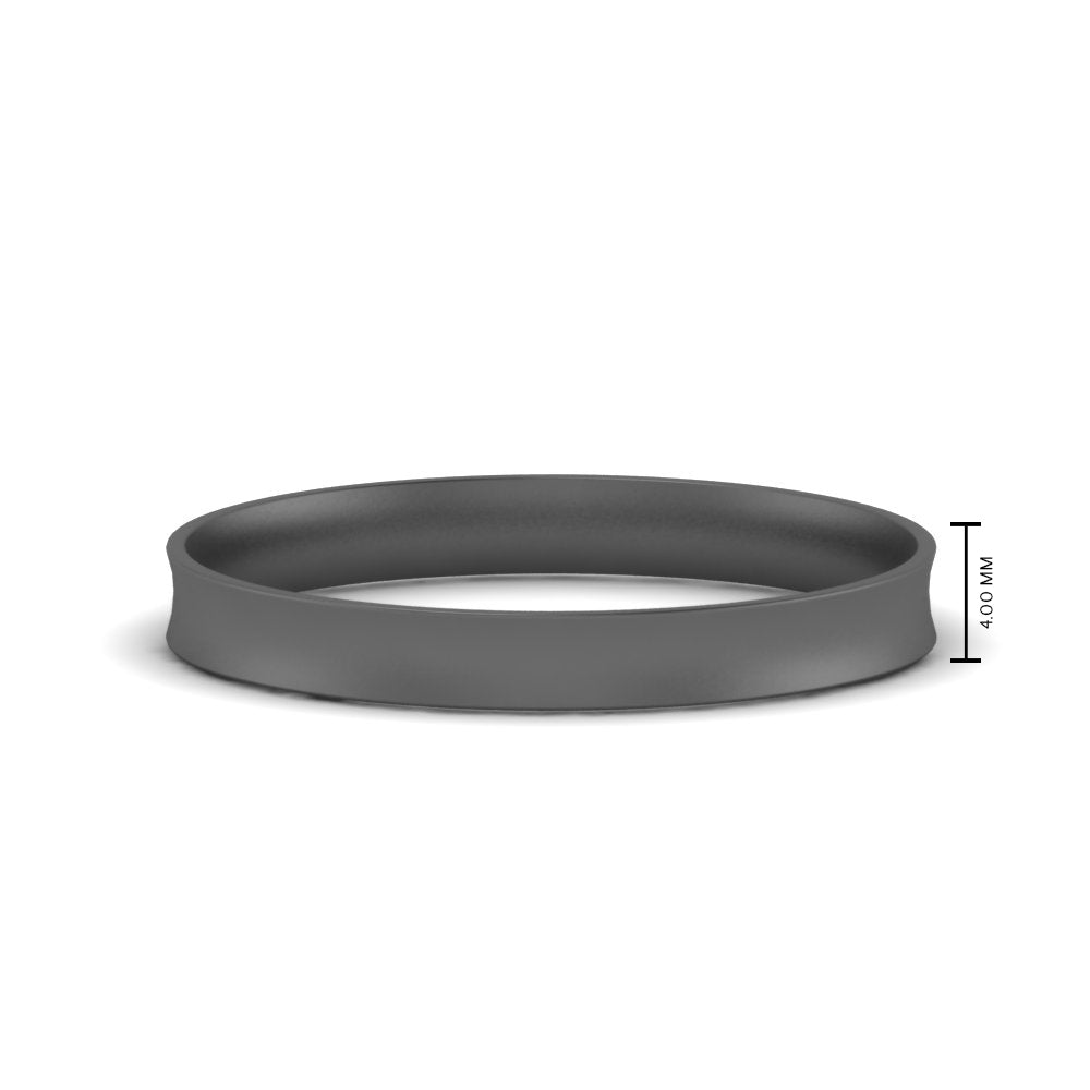 4 mm Comfort Fit Concave Mens Band