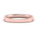 4 mm Square Comfort Fit Mens Wedding Band