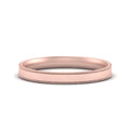 4 mm Stepped Edge Comfort Fit Flat Mens Band