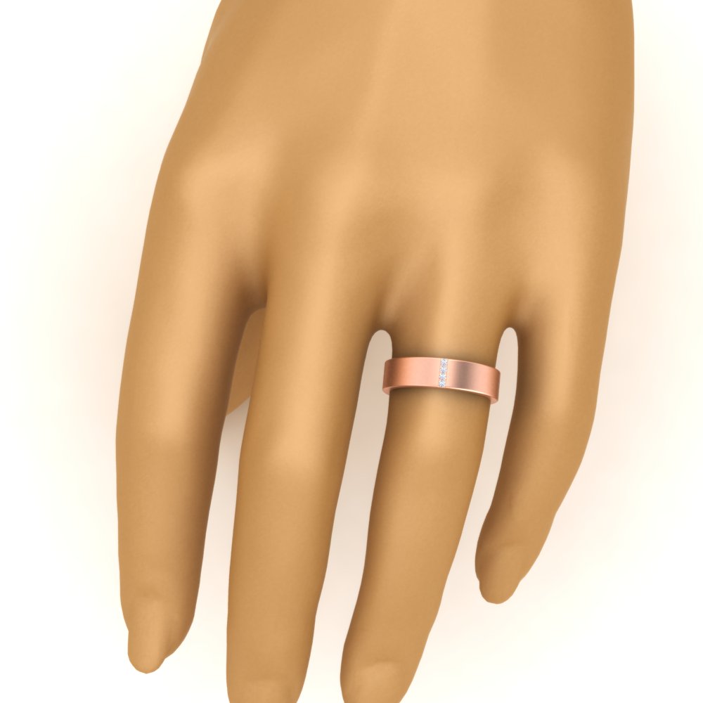 4 Stone Diamond Wedding Band Ring