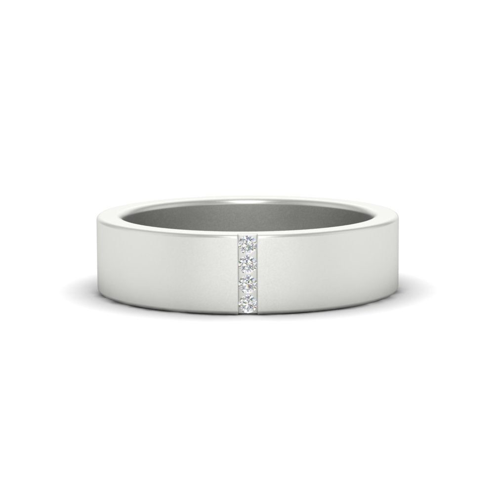 4 Stone Diamond Wedding Band Ring