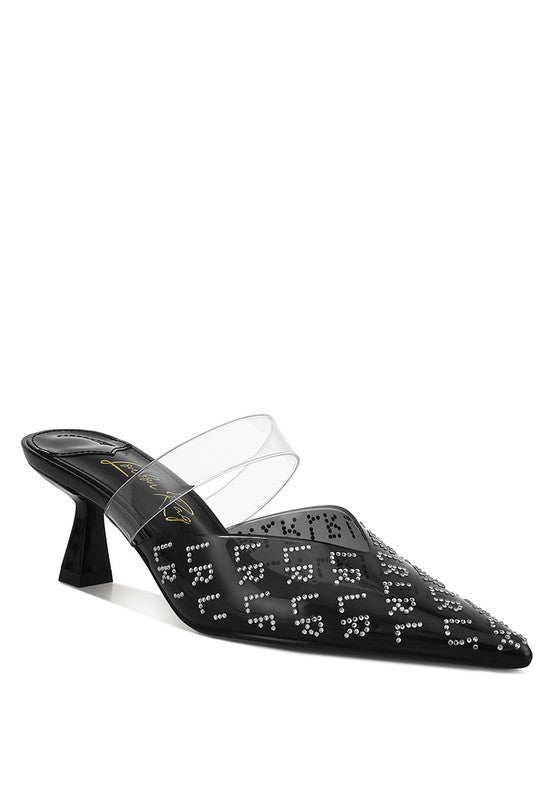 Holin Pointed Toe Kitten Heels