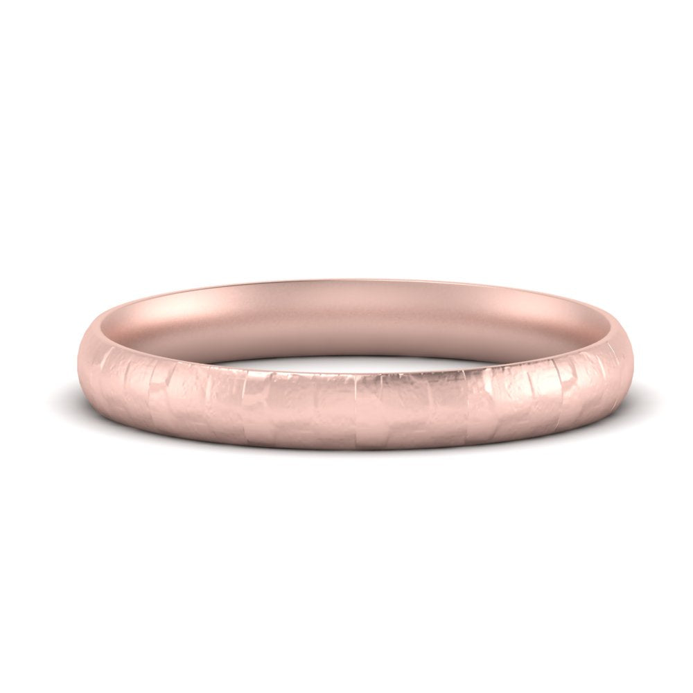 5 Mm Lightweight Rock Texture Mens Wedding Band