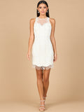 Beaded Bridal Short Dress with Fringe