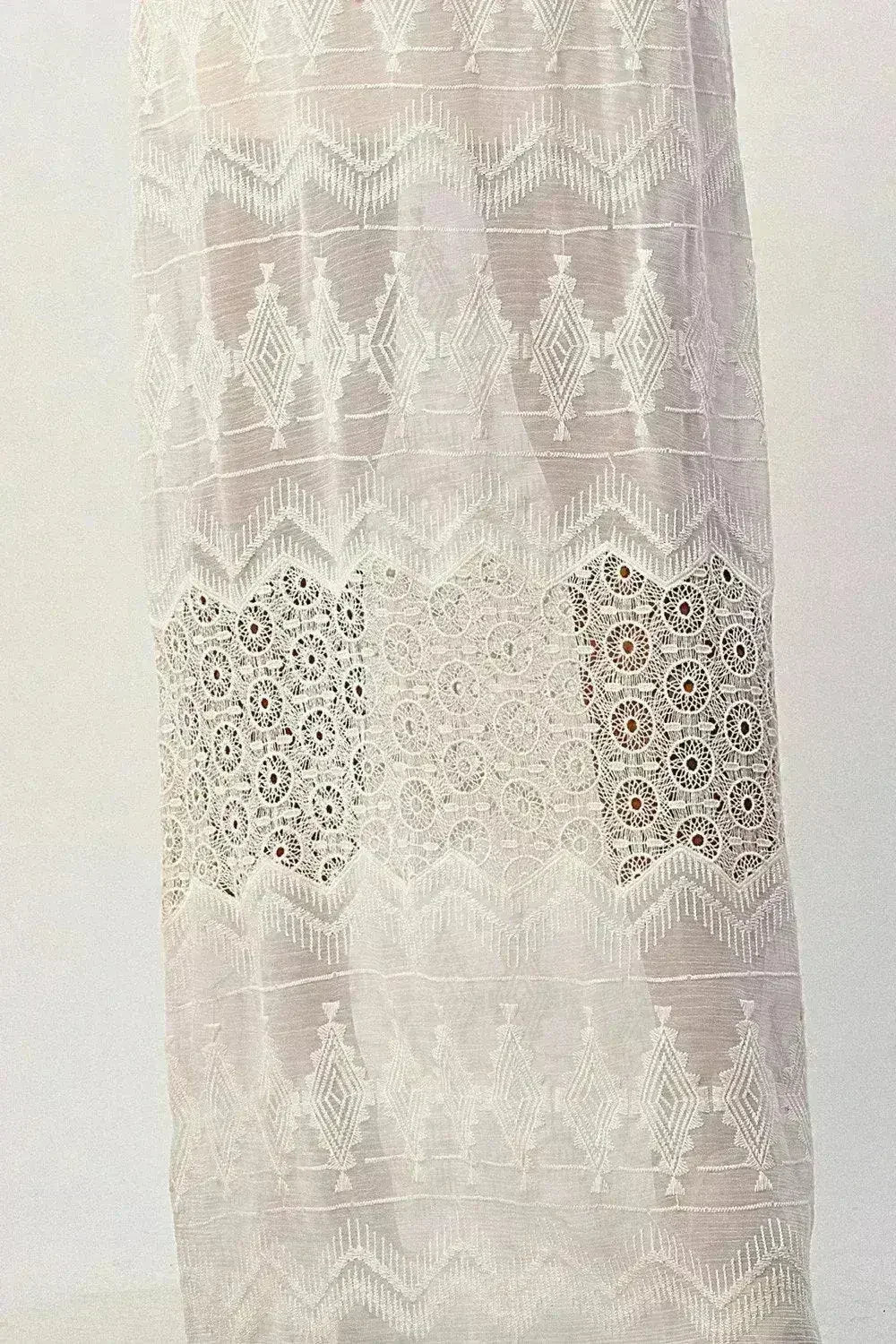 Boho Aztec Embroidered Maxi Dress Adjustable Straps - Femstylo