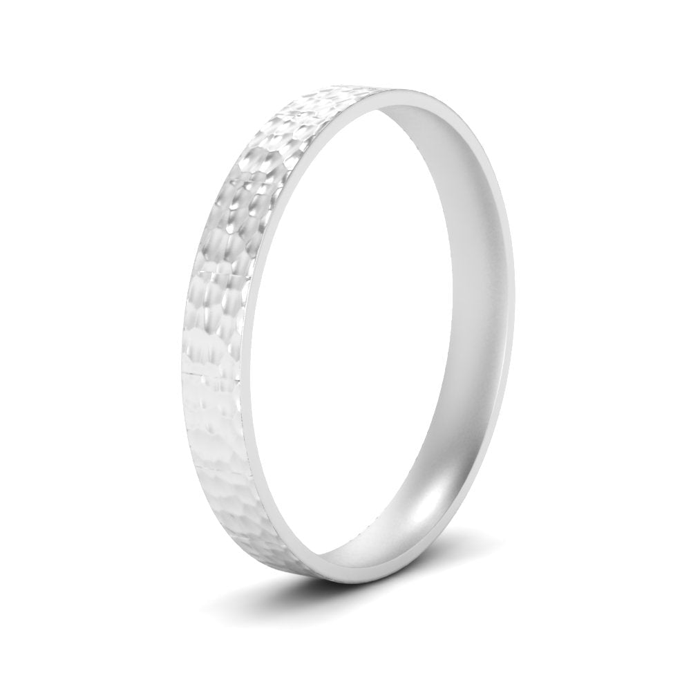 5 MM Hammered Finish Mens Wedding Band