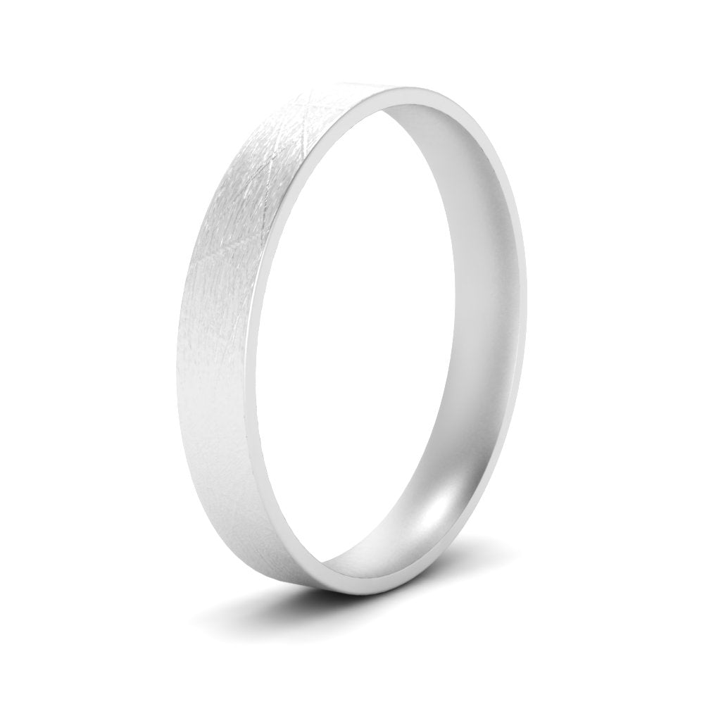Ice Textured Mens 5mm Comfort Fit Wedding Band