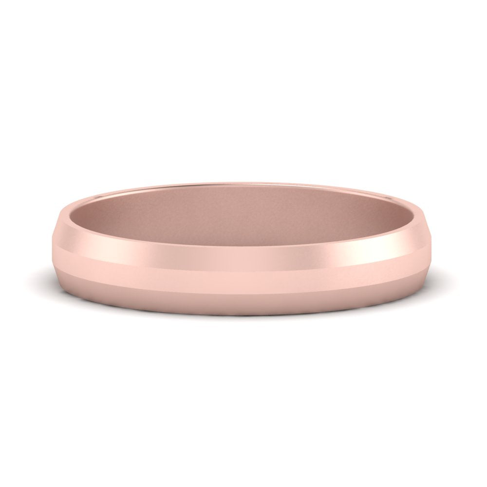 4 mm Wedding Band Beveled Edge Matte
