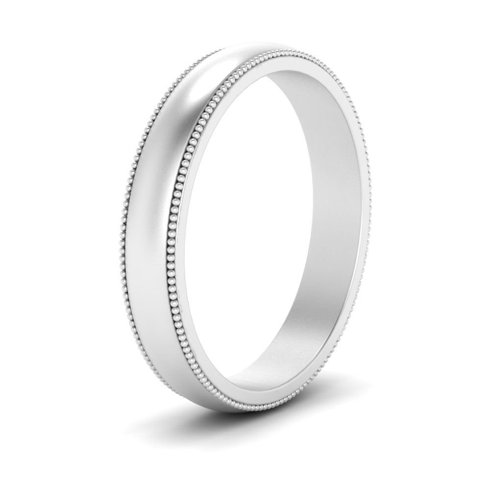 Milgrain Matte Finish Mens Band