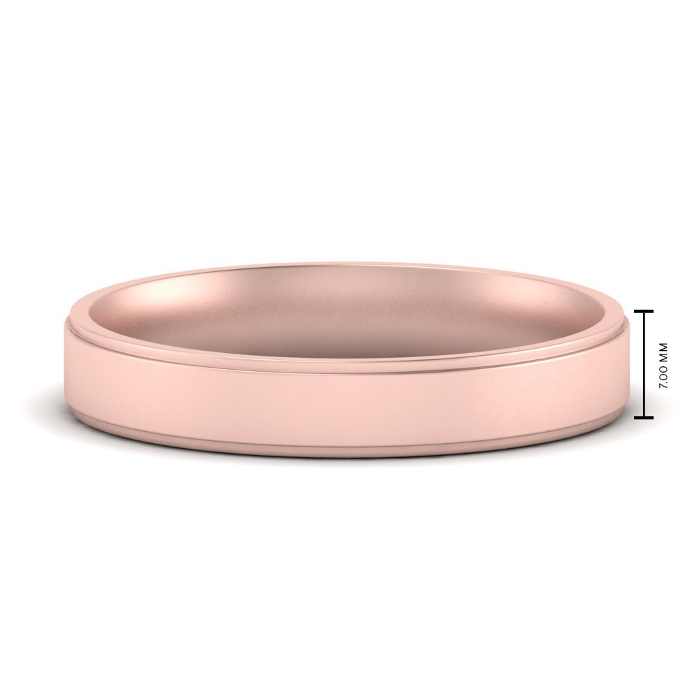 4 mm Steps Edge Comfort Fit Mens Band