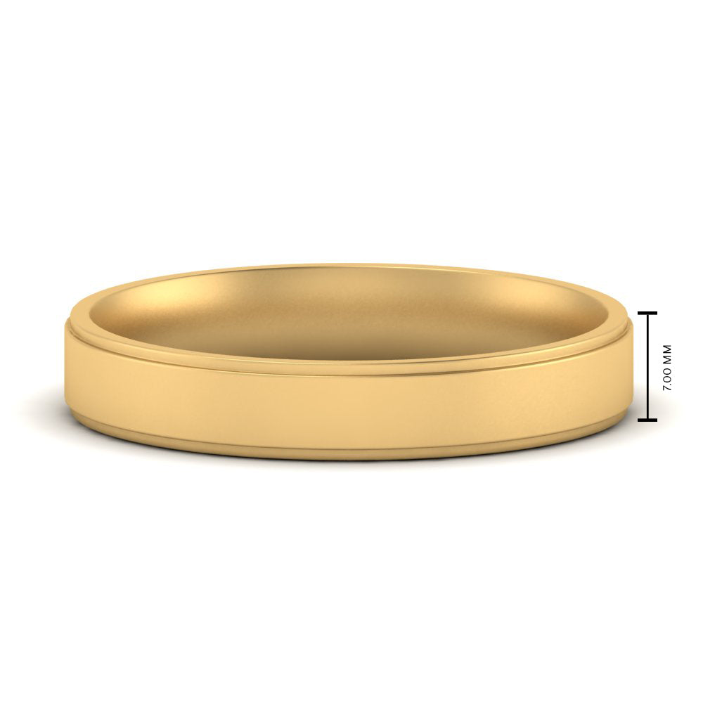 4 mm Steps Edge Comfort Fit Mens Band