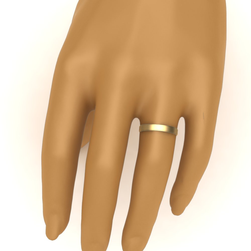 4 mm Steps Edge Comfort Fit Mens Band