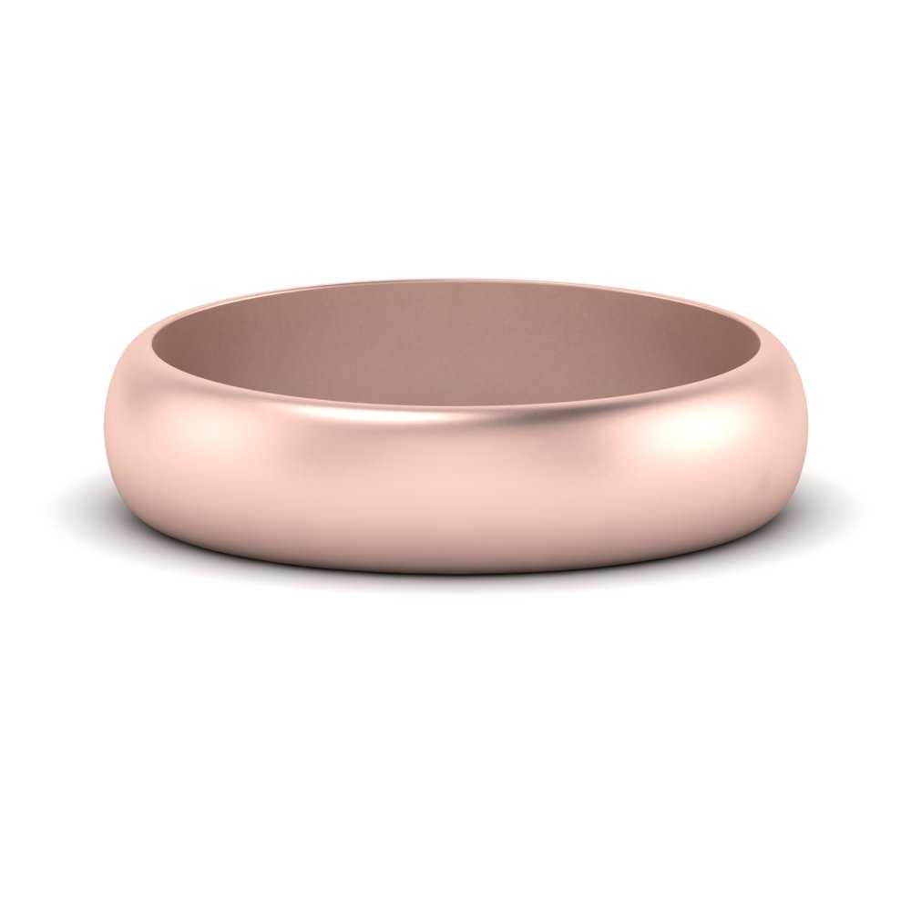 Low Dome 6mm Men Wedding Band