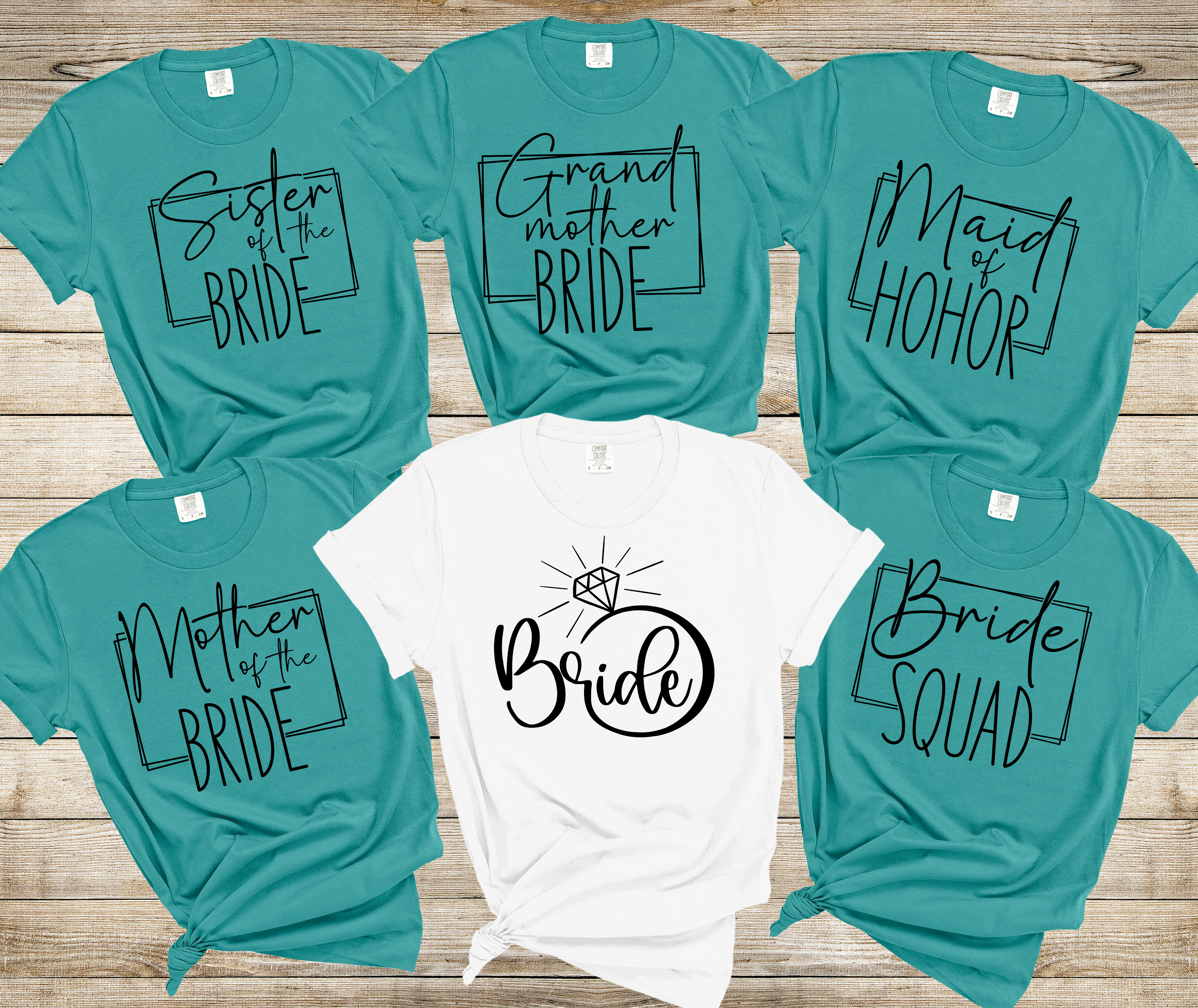 Bride  Family shirts, Mon of Bride, bridal party shirts, Wedding shirts, Grandma of Bride, Sister of Bride, Matron of Honor Aunt of Bride
