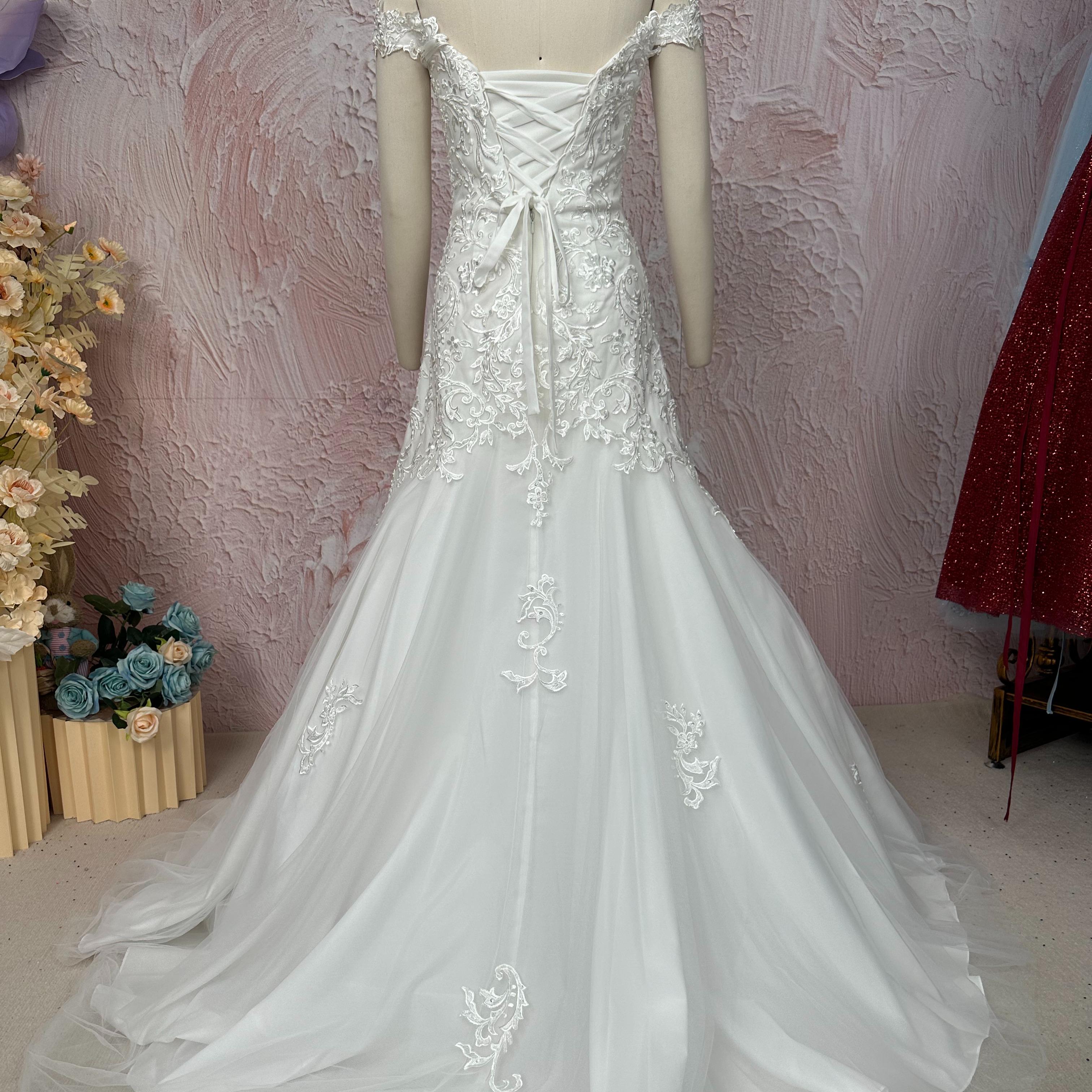 (LIVE 7) White Wedding Dress Formal Party Dress for Special Occasions - Comfortable Womenswear
