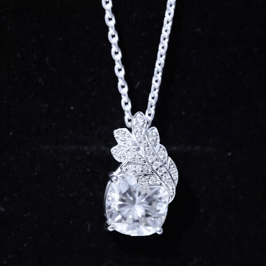 Nature Inspired Moissanite Designer Necklace for Wedding