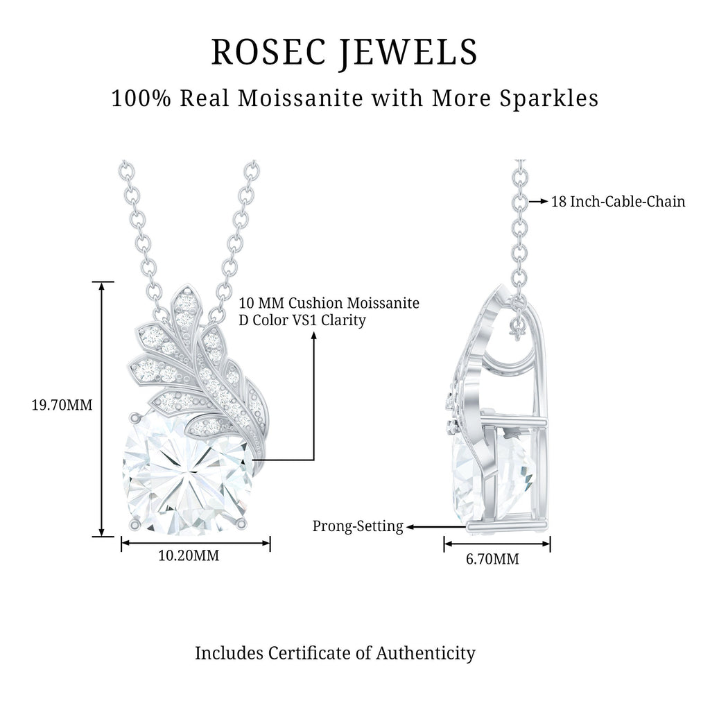 Nature Inspired Moissanite Designer Necklace for Wedding